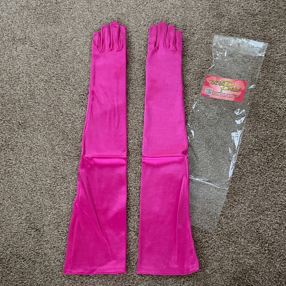 Long Pink Gloves